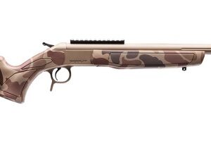 CVA CR4434DC Cascade Takedown 223 Rem 1rd 20″ Flat Dark Earth Cerakote Stainless Steel Threaded Barrel & Receiver w/Picatinny Rail, Duck Camo Synthetic Stock