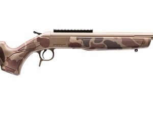 CVA CR4437DC Cascade Takedown 308 Win 1rd 20″ Flat Dark Earth Cerakote Stainless Steel Threaded Barrel & Receiver w/Picatinny Rail, Duck Camo Synthetic Stock