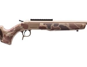 CVA CR4442DC Cascade Takedown 45-70 Gov 1rd 20″ Flat Dark Earth Cerakote Stainless Steel Threaded Barrel & Receiver w/Picatinny Rail, Duck Camo Synthetic Stock