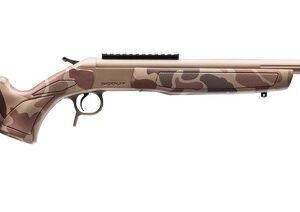 CVA CR4446D Cascade Takedown 300 Blackout 1rd 20″ Flat Dark Earth Cerakote Stainless Steel Threaded Barrel & Receiver w/Picatinny Rail, Duck Camo Synthetic Stock
