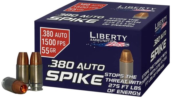 Liberty Spike .380 ACP 55gr HP 1500 fps 20/ct
