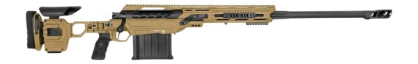 194425 Cadex Inc CDX50DUAL5029BR40I2J5N CDX-50 Tremor 50 BMG 5+1 29″ Black DLC Match Grade Threaded Barrel, Black DLC Aluminum Receiver w/Picatinny Rail, Adjustable Folding Hybrid Tan Stock, Black Polymer Gr