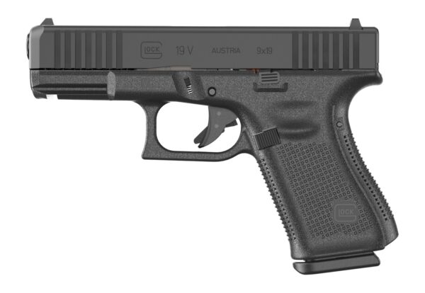 Glock UV1950203 G19 V Compact 9mm Luger 15+1 4.02″ Black Barrel & Steel Serrated Slide, Black Polymer Frame w/Accessory Rail, Interchangeable Backstrap