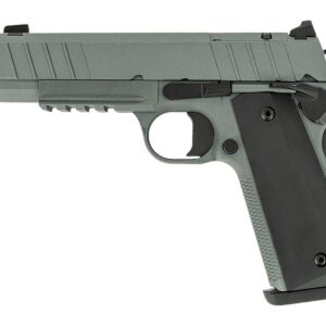 Tisas Arms 10100135 1911 Night Stalker Carry 45 ACP 8+1 4.25″ Black Bull Barrel, Gray Cerakote Carbon Steel Serrated Slide, Gray Cerakote Carbon Steel Frame w/Beavertail & Picatinny Rail, Black Rubber