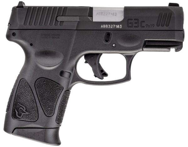 Taurus G3C 9mm Compact Pistol, Black, 3×12-Round Mags