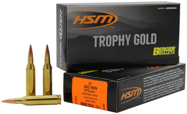 HSM 243 Win 87 gr Berger Hybrid OTM — 20rd Box