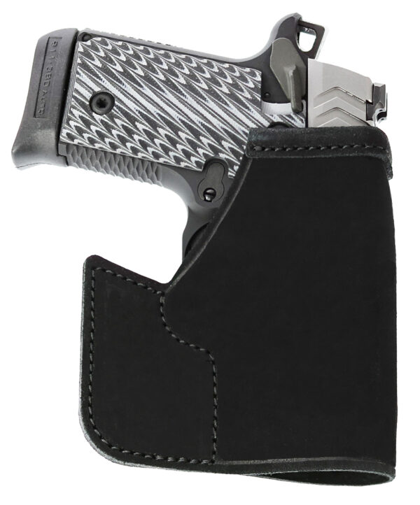PRO608B Springfield 911 front_Print Galco PRO626B Pocket Protector Black Leather Fits S&W Bodyguard/Charter Arms Undercover Ambidextrous