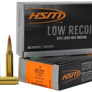 HSM Low Recoil 243 Win 85 gr Orange Polymer Tip – 20rd