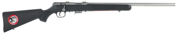 Savage Arms 96703 93R17 FVSS Full Size 17 HMR 5+1 21″ Matte Heavy Button Rifled Barrel, Matte Drilled & Tapped Stainless Steel Receiver, Matte Black Fixed Synthetic Stock, Right Hand