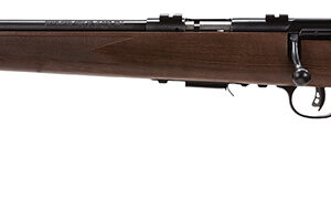 Savage Arms 96717 93R17 GLV Full Size 17 HMR 5+1 21″ Matte Black Heavy Varmint Barrel, Matte Black Drilled & Tapped Carbon Steel Receiver, Satin Hardwood Fixed Stock, Left Hand
