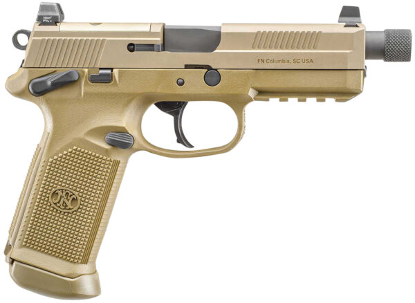 24467 FN FNX-45 Tactical FDE — .45 ACP, 5.3″ Threaded Barrel