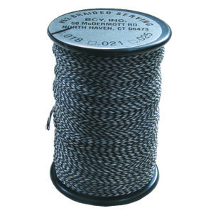 BCY 62 Braided Center Serving Black/White .025 60 yds.
