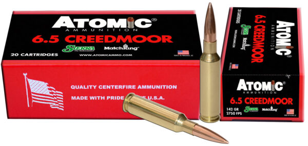 26077 Atomic 6.5 Creedmoor 142gr HPBT Match Ammo — 20rd Box