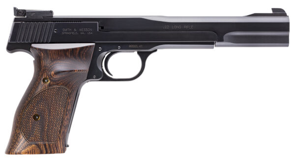 26195 Smith & Wesson Model 41 .22 LR, 7-inch, Blued, Wood Grips