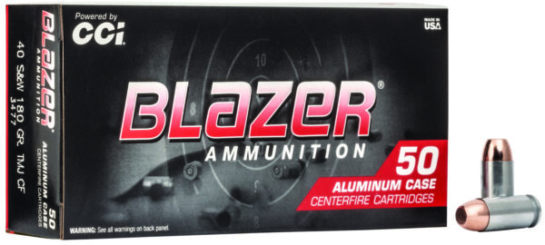 CCI Blazer Clean-Fire 40 S&W 180gr TMJ – 50 rd