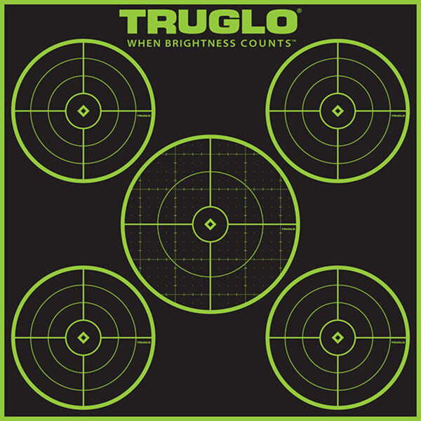 2786 TRUGLO Tru-See 5-Bull 12×12 Targets — 12 Pack