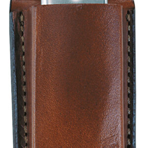 Bianchi 10737 Open Top Mag Pouch — Tan Leather, Belt Clip