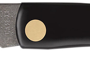 Case 00095 Sod Buster Jr. 2.80″ Folding Skinner Plain Etched As-Ground Stainless Steel Blade Black Synthetic Handle