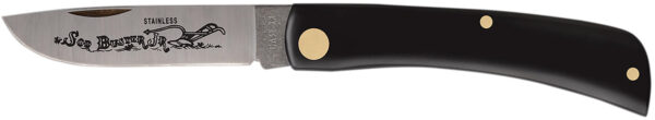 31600 Case 00095 Sod Buster Jr. 2.80″ Folding Skinner Plain Etched As-Ground Stainless Steel Blade Black Synthetic Handle