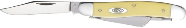 31607 CASE Medium Stockman Yellow Synthetic Handle Folding Knife