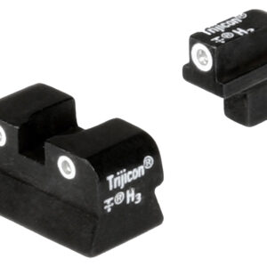 Trijicon 600138 Bright & Tough Night Sights  Green/Tritium White Outline Front Sight-Green/Tritium White Outline Rear Sight Colt 1911 0.125 Tang
