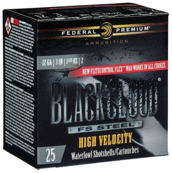 31970 Federal Black Cloud FS HV 12ga 3in 1-1/8oz #2 25rd
