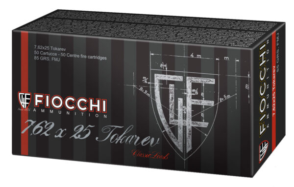 Fiocchi 7.62x25mm Tokarev FMJ 50rd Box