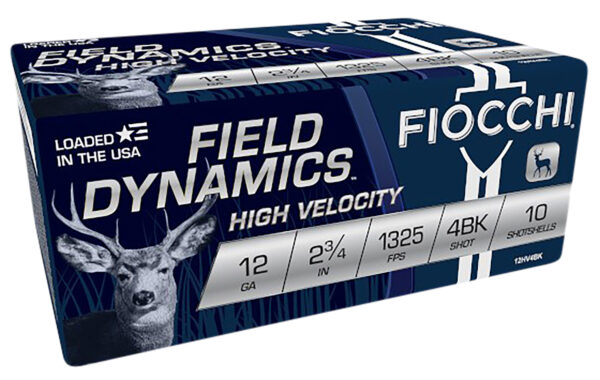 34351 Fiocchi 12GA 2.75 in #4 Nickel-Plated Buckshot – 10rd