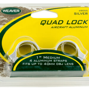 Weaver Quad Lock 1″ Medium Detachable Rings Silver