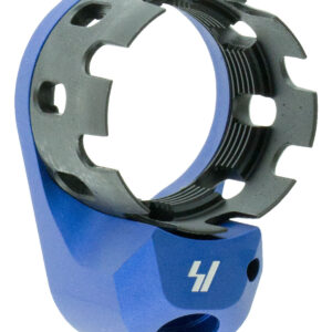 Strike Industries AR Extended QD End Plate & Castle Nut — Blue