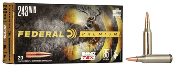36218 Federal Premium .243 Win 85 gr Barnes TSX 20 rd