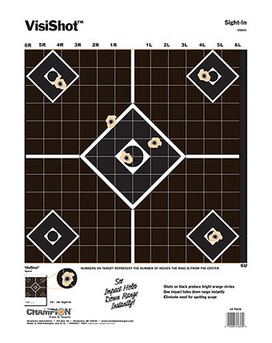 38780 Champion VisiShot Sight-In Target 13″ x 18″ 10-Pack