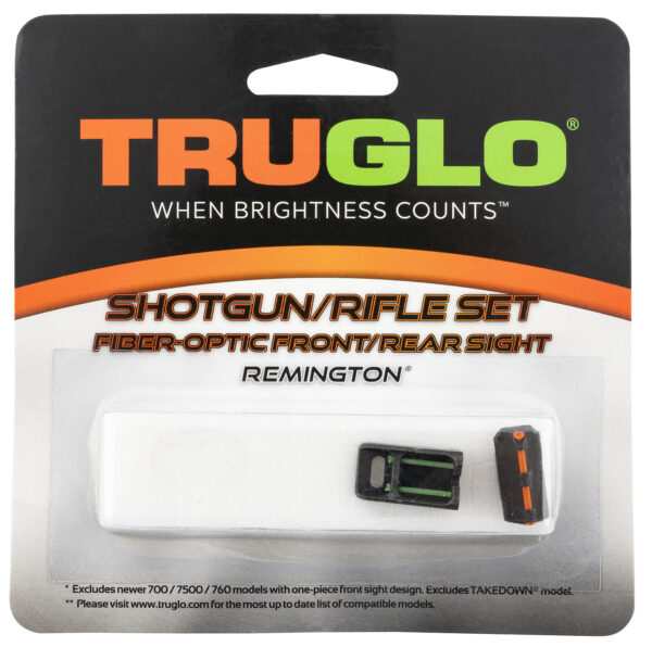 TRUGLO TG110W Fiber-Optic Sight Set for Remington