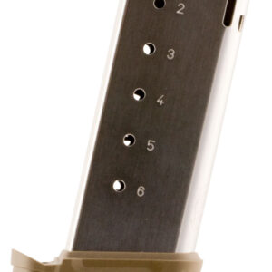 Springfield XD-S Magazine 6rd .45 ACP — Stainless/FDE