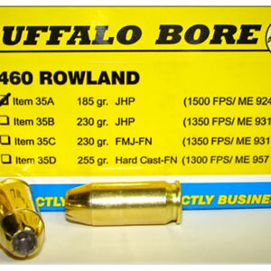 Buffalo Bore 460 Rowland 185gr JHP 20rd Box
