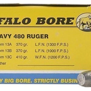 Buffalo Bore .480 Ruger 370gr Lead Flat Nose 20rd Box (13A20)