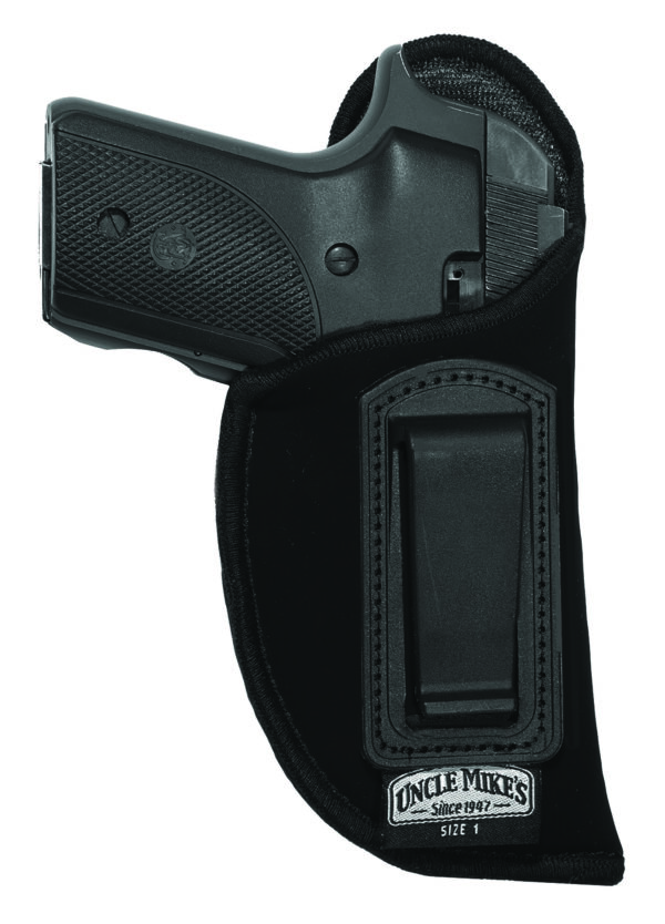 Uncle Mike’s 89012 Inside The Pants Holster IWB Size 01 Black Suede Like Belt Clip Fits Medium Autos Fits 3-4″ Barrel Left Hand