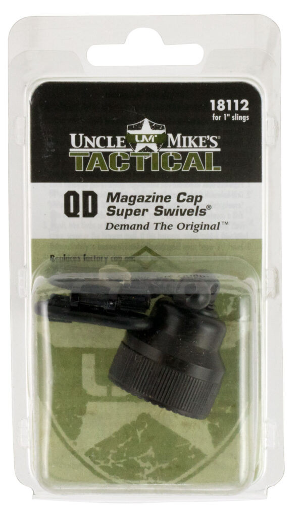 44430 Uncle Mike’s Mag Cap Swivel Set Mossberg 590/835 1″ Blued