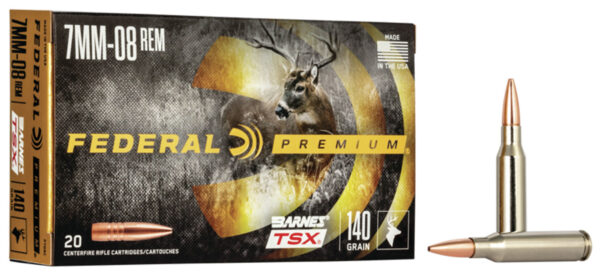 45810 Federal Premium 7mm-08 Rem 140gr Barnes TSX 20rd