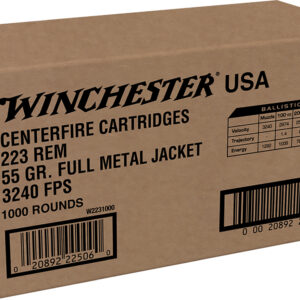 Winchester USA Lake City .223 Rem 55 gr FMJ 1000rd Bulk