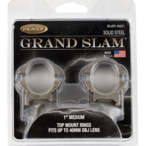 Weaver Grand Slam Steel Rings 1″ Medium Silver