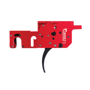 48421 Timney Triggers 650 RPR Two-Stage Curved Trigger with 8 oz/1 lb Draw Weight & Black/Red Finish for Ruger Precision