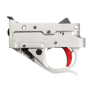 Timney Ruger 10/22 Trigger — Silver Housing, Red Shoe