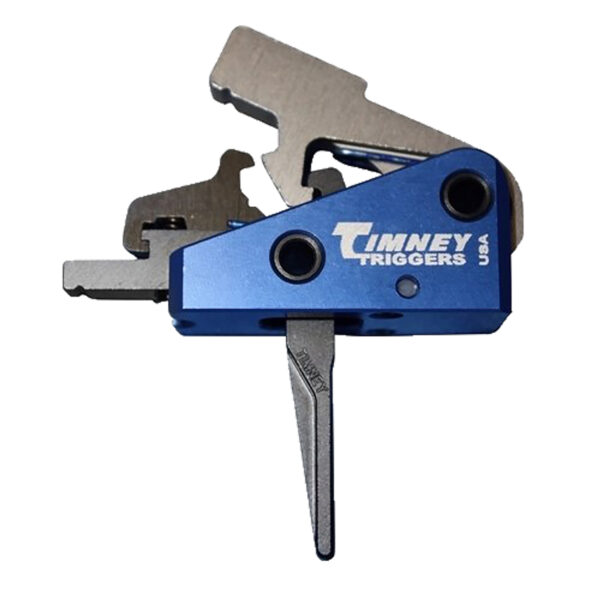 48505 Timney Triggers 663SST Targa Long Trigger Two-Stage Straight Trigger with 2 lbs Draw Weight & Black/Blue Finish for AR-Platform