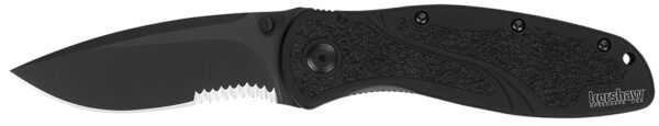 48597 Kershaw Blur 1670BLKST 3.40″ Part-Serrated Folding Knife