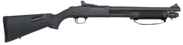 Mossberg 51689 590A1 Class III 12 Gauge 3″ 5+1 14″ Parkerized Cylinder Bore Barrel Black Rec Black Fixed with Storage Compartment Stock Holds 4 Extra Rounds Right Hand (NFA)