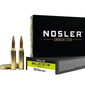 Nosler Ballistic Tip 260 Rem 120gr Rifle Ammo – 20rd