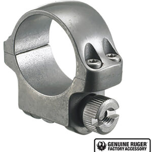 Ruger 1″ Low Scope Ring – Target Gray Stainless (Single)
