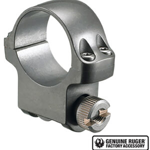 Ruger 4KTG Single Scope Ring 1″ Medium Target Gray
