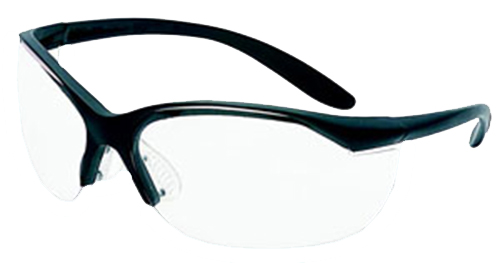 51964 Howard Leight R01535 Uvex Vapor II Shooting Glasses Adult Clear Lens Anti-Fog Polycarbonate Black Frame